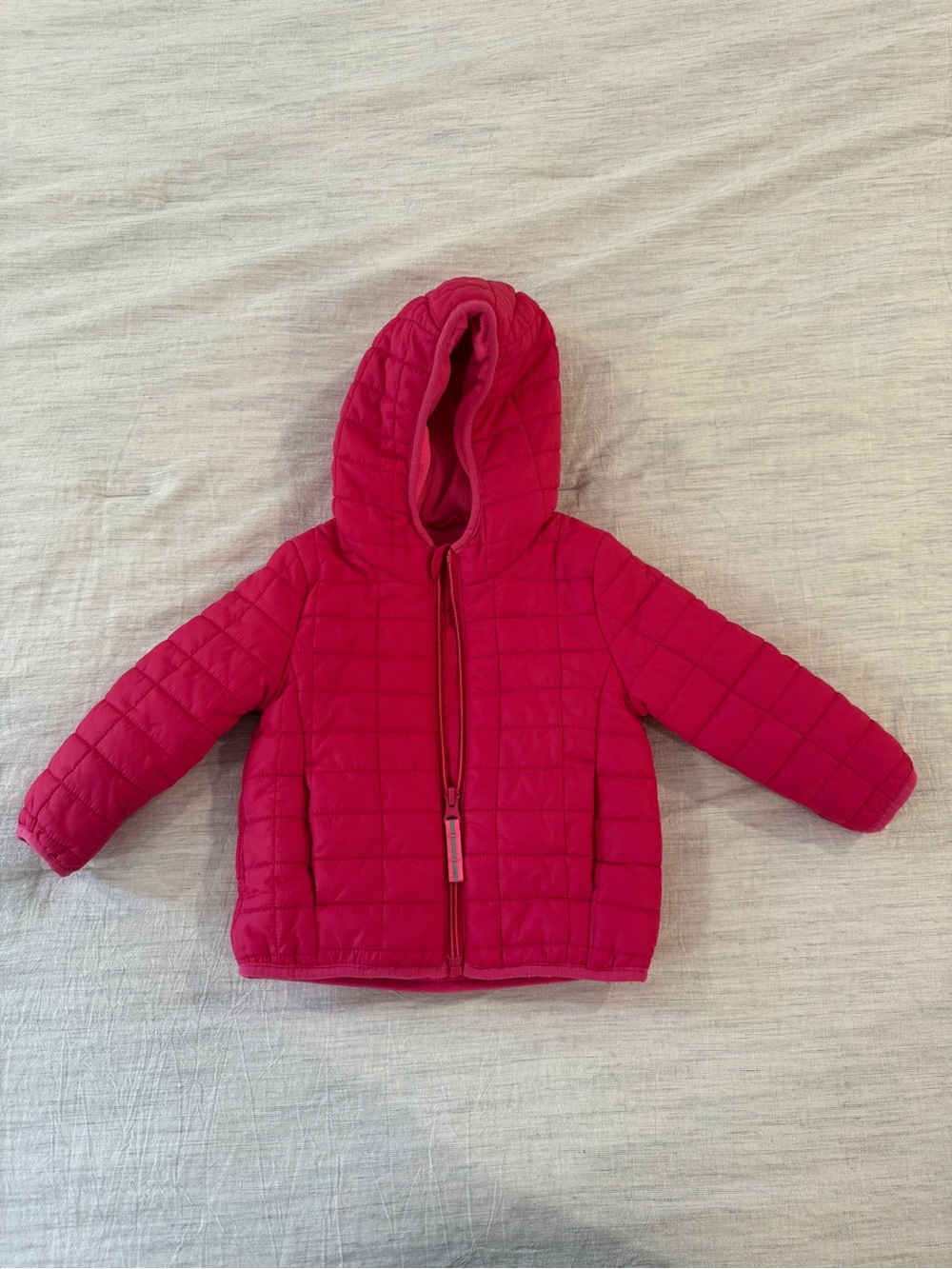 Cat & Jack Hot Pink Quilted Hooded Puffer Jacket
